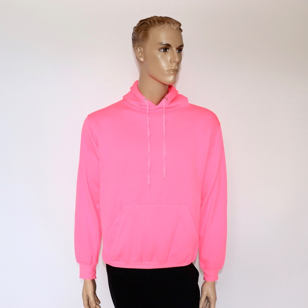Pink Men's Heavy Blend Fleece Hooded Sweatshirt
